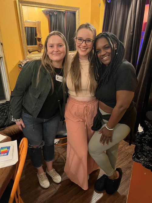 Lia with Creative Haven community members